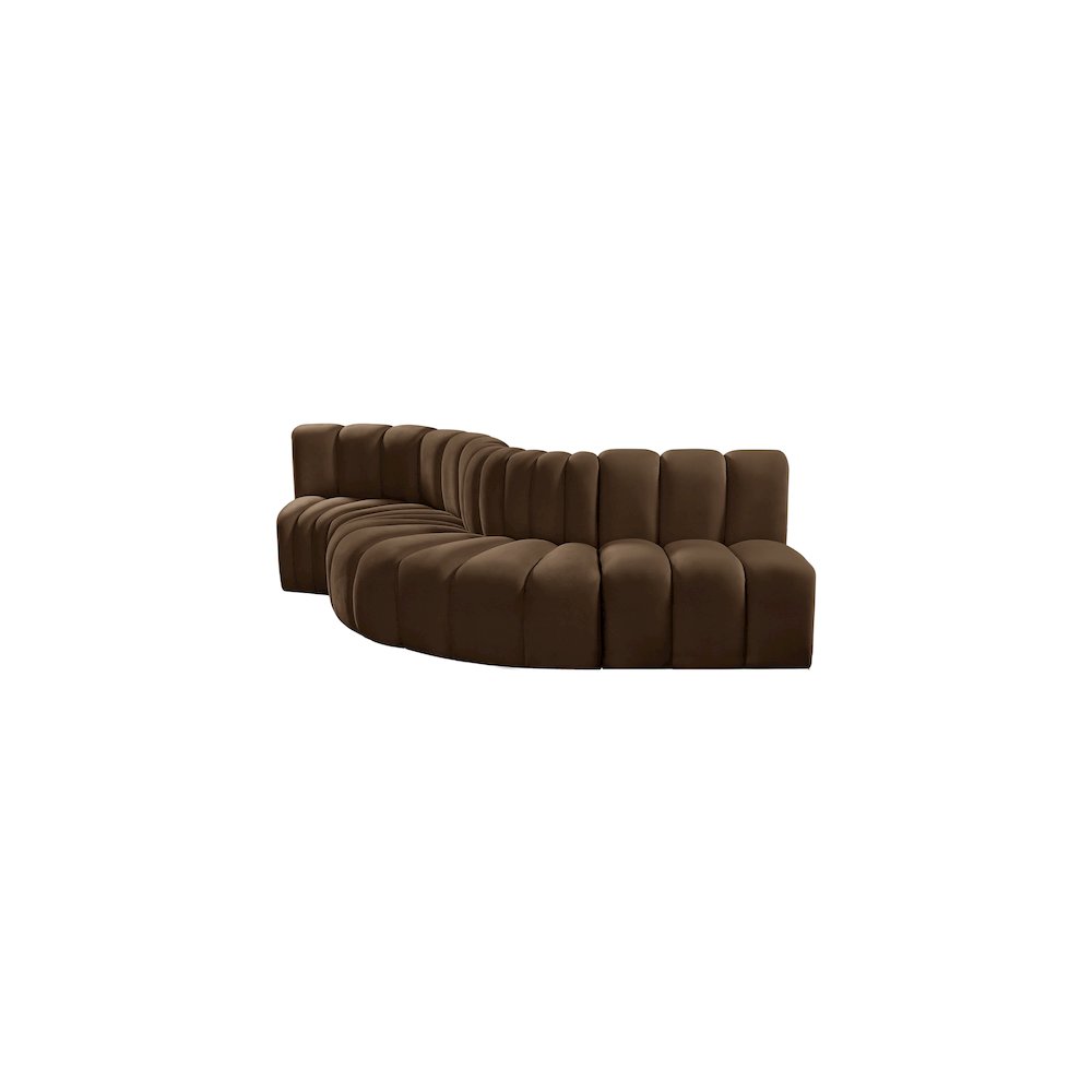 Arc Brown Velvet Modular Sofa