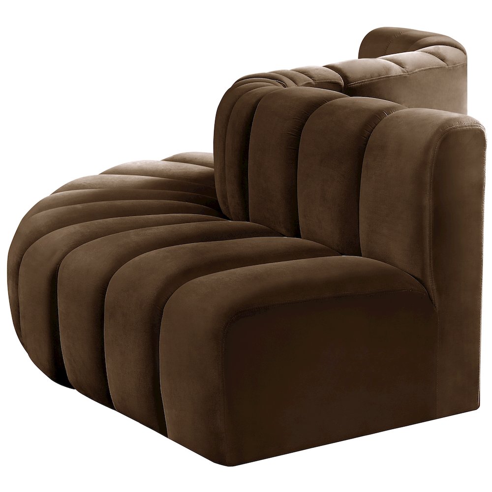 Arc Brown Velvet Modular Sofa