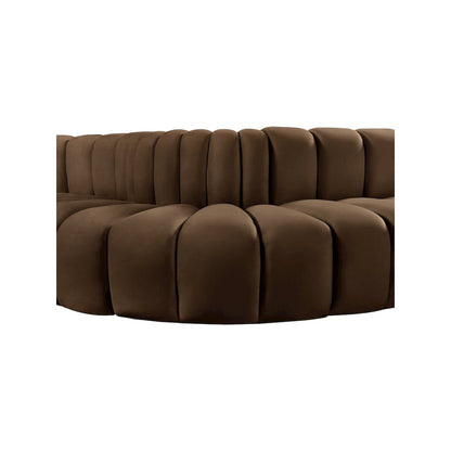 Arc Brown Velvet Modular Sofa