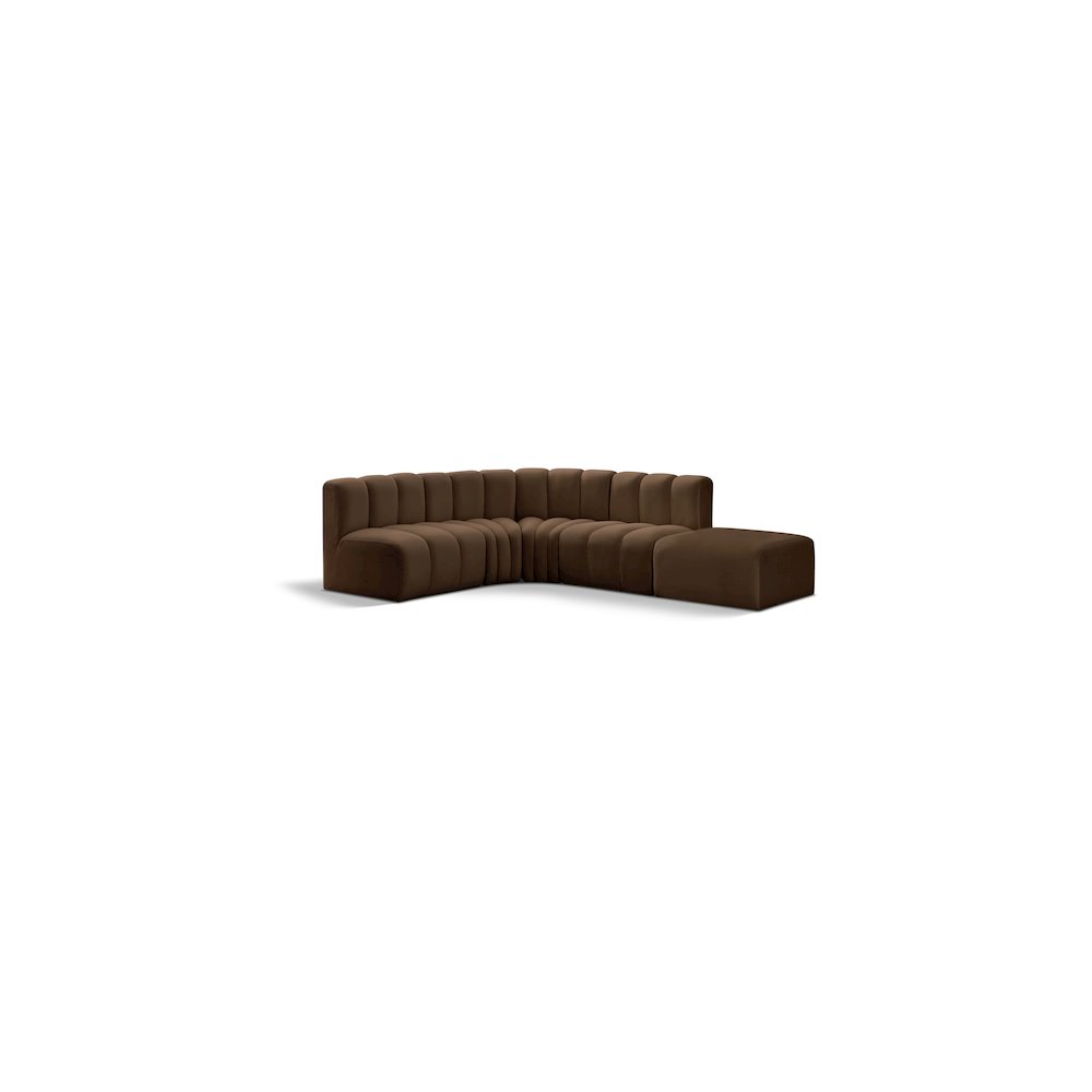Arc Brown Velvet Modular Sofa