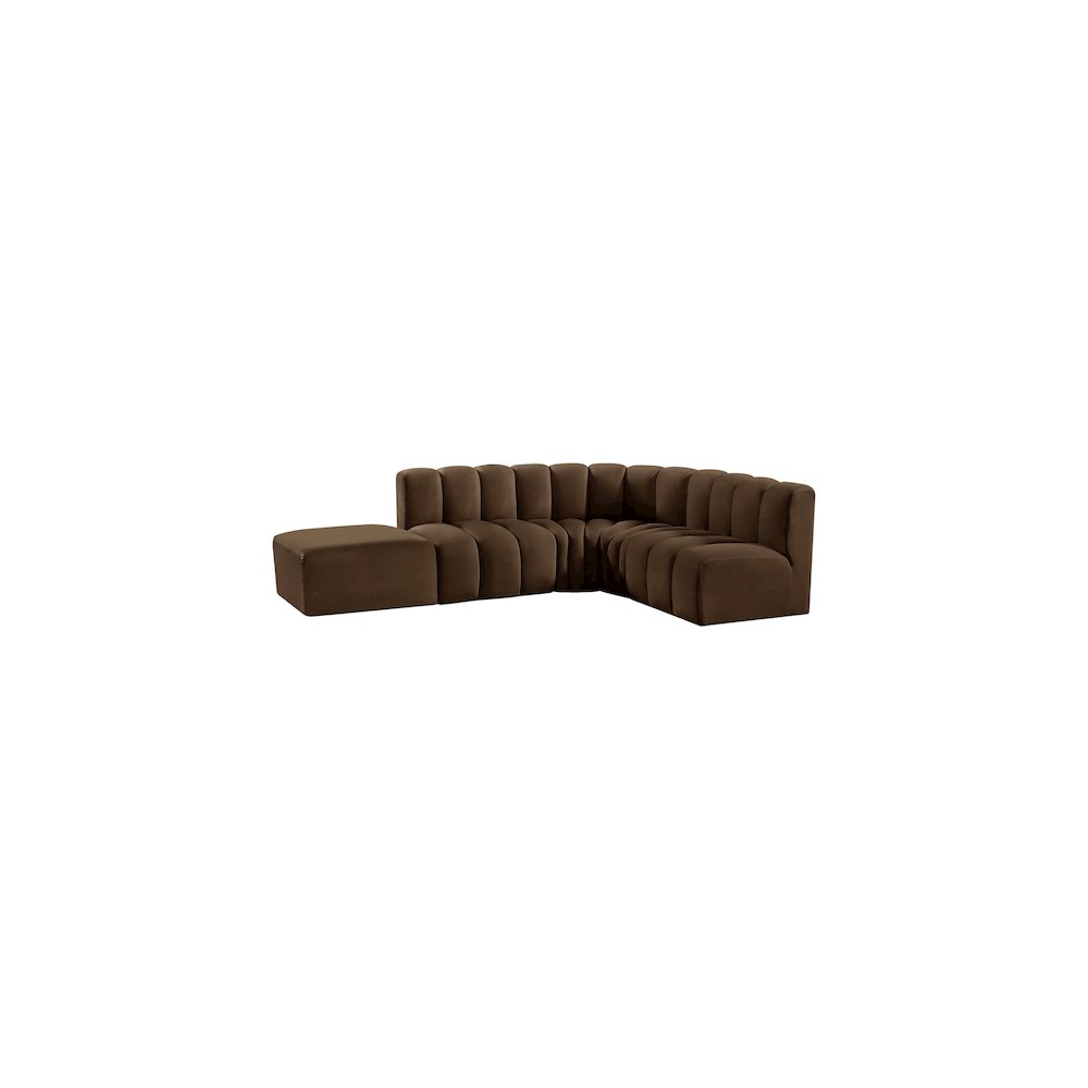 Arc Brown Velvet Modular Sofa