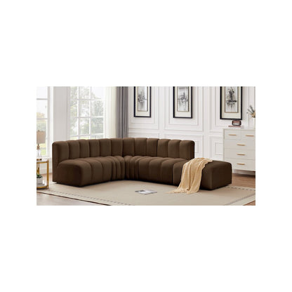 Arc Brown Velvet Modular Sofa