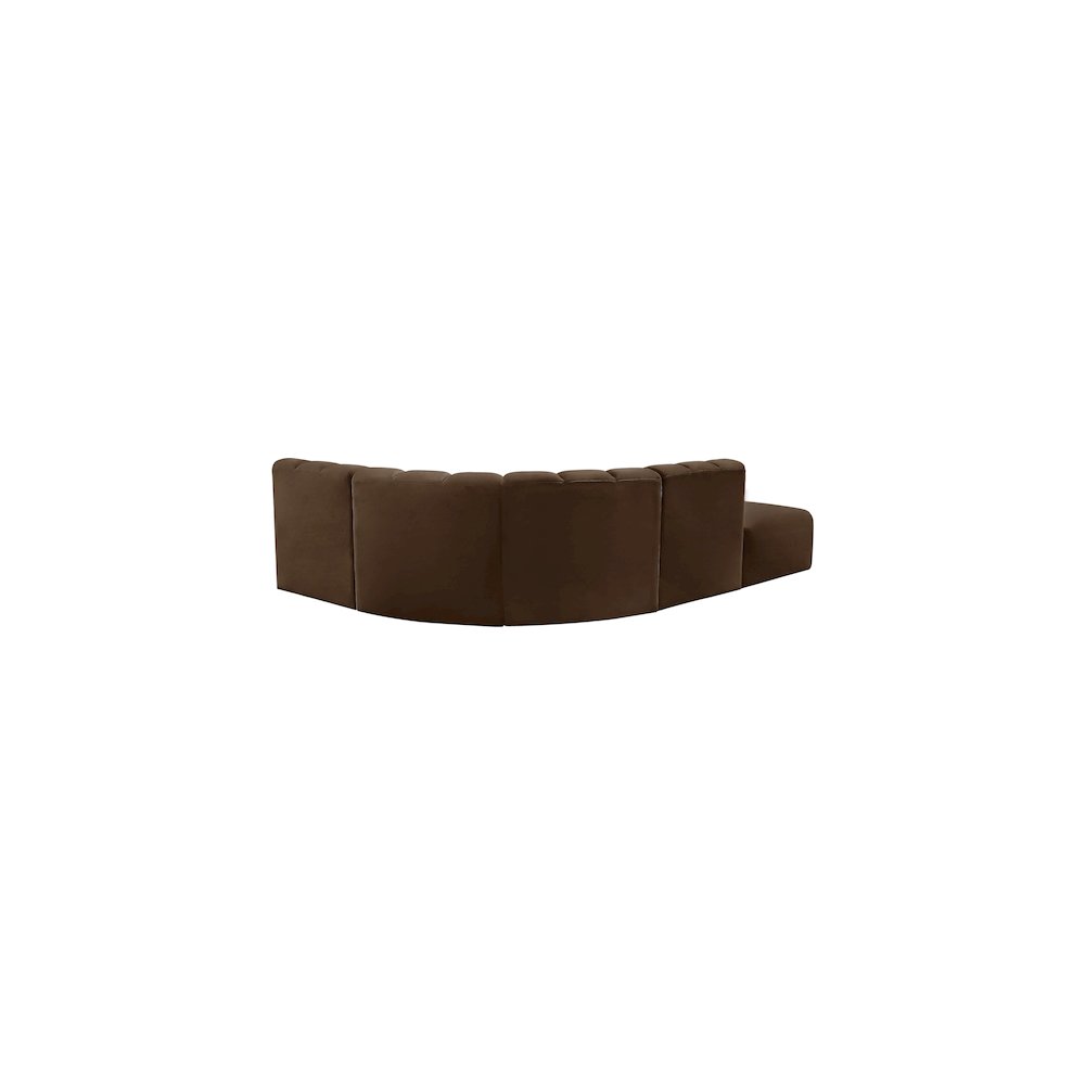 Arc Brown Velvet Modular Sofa