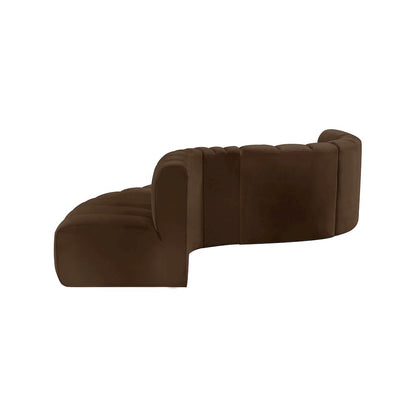 Arc Brown Velvet Modular Sofa