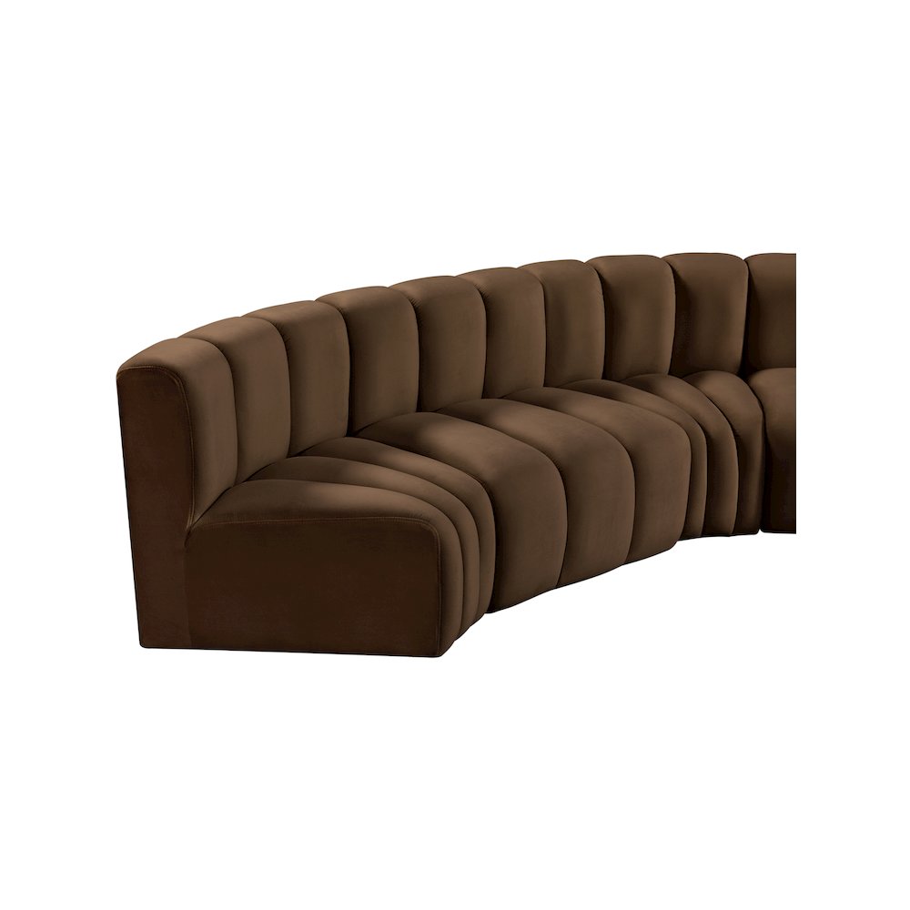 Arc Brown Velvet Modular Sofa