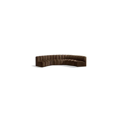 Arc Brown Velvet Modular Sofa