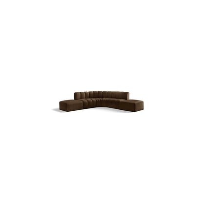 Arc Brown Velvet Modular Sofa