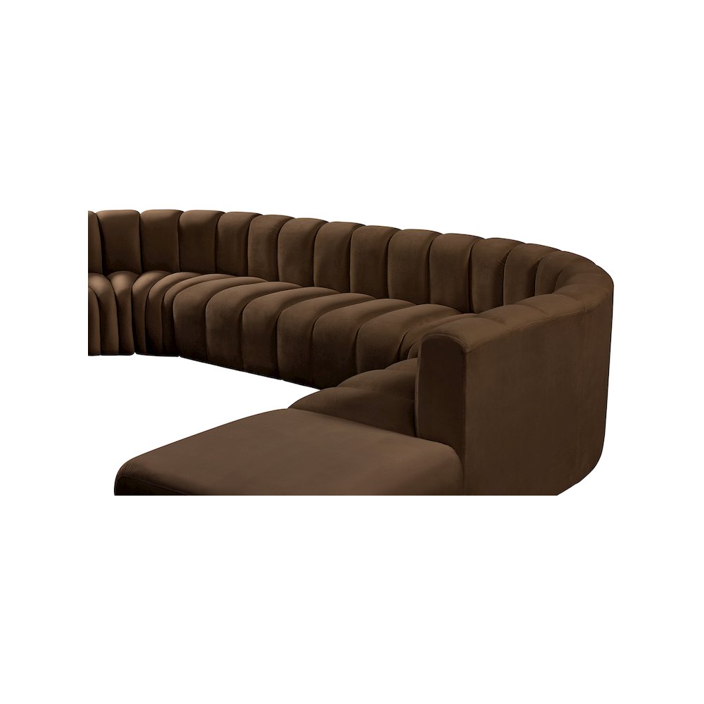 Arc Brown Velvet Modular Sofa