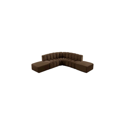 Arc Brown Velvet Modular Sofa