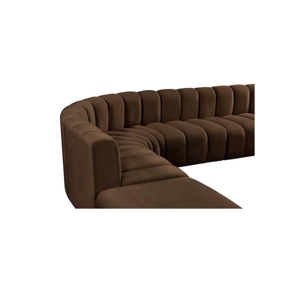 Arc Brown Velvet Modular Sofa