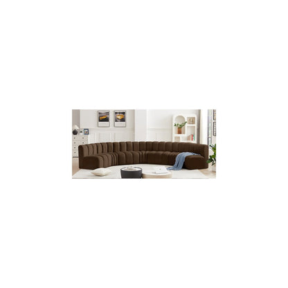 Arc Brown Velvet Modular Sofa