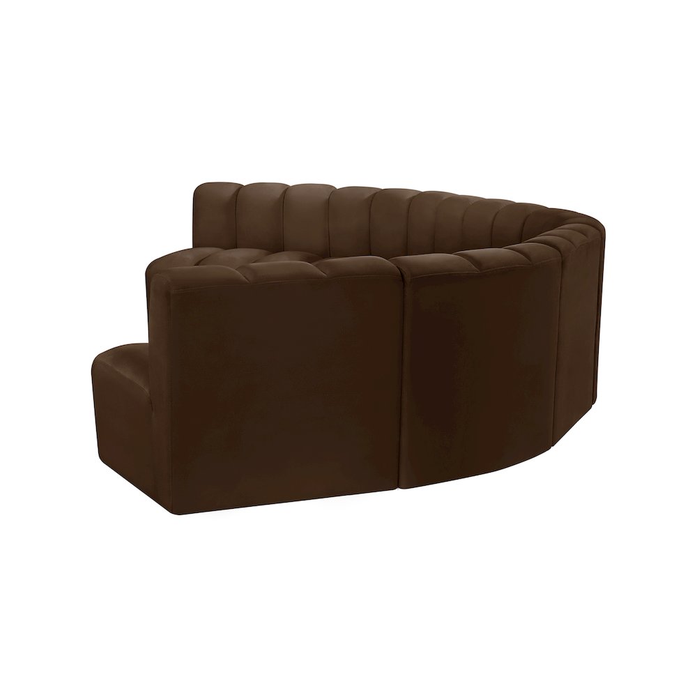 Arc Brown Velvet Modular Sofa