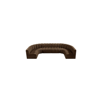 Arc Brown Velvet Modular Sofa