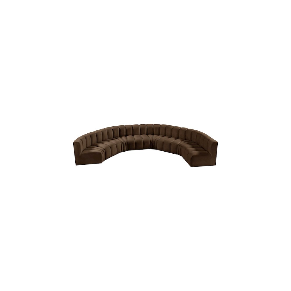 Arc Brown Velvet Modular Sofa
