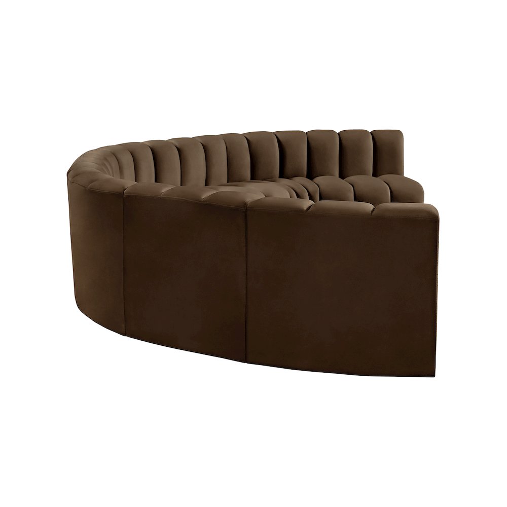 Arc Brown Velvet Modular Sofa
