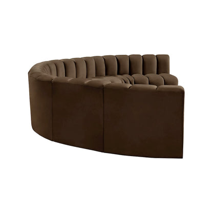 Arc Brown Velvet Modular Sofa