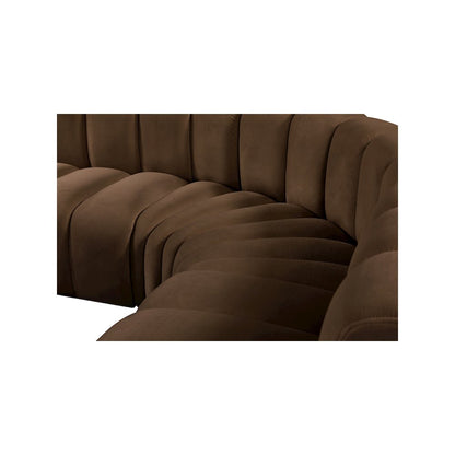 Arc Brown Velvet Modular Sofa