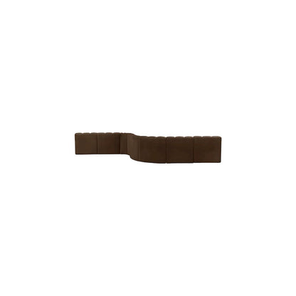 Arc Brown Velvet Modular Sofa