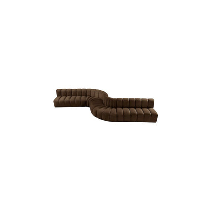 Arc Brown Velvet Modular Sofa