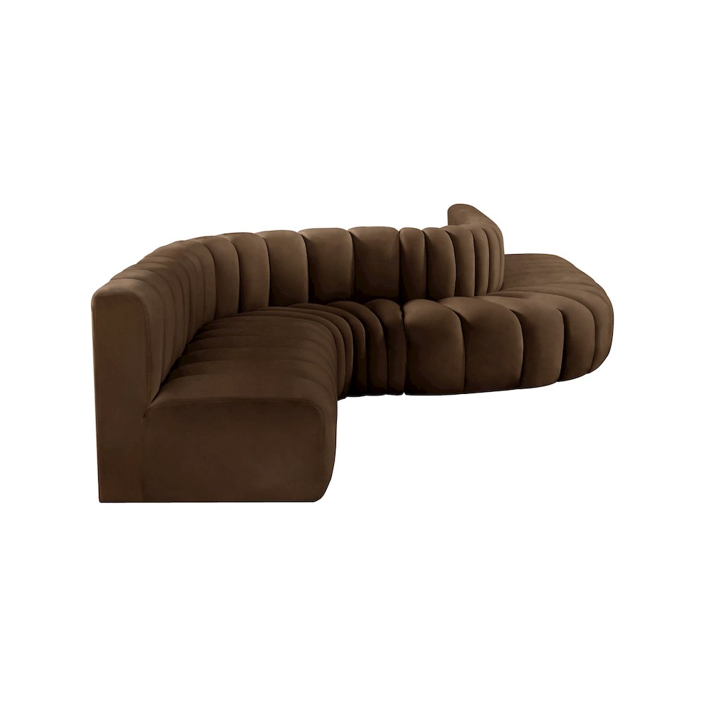 Arc Brown Velvet Modular Sofa