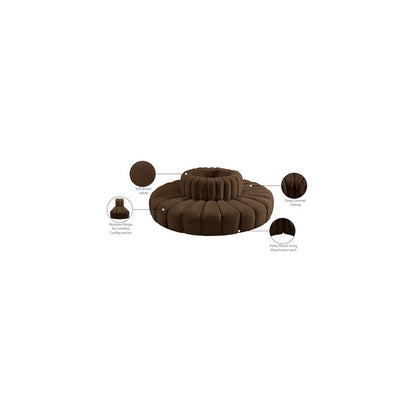 Arc Brown Velvet Modular Sofa