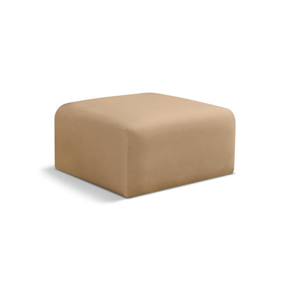 Arc Camel Velvet Ottoman