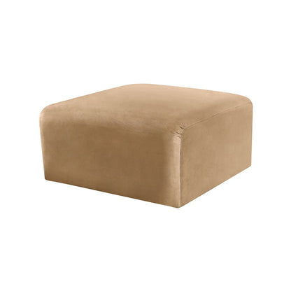 Arc Camel Velvet Ottoman