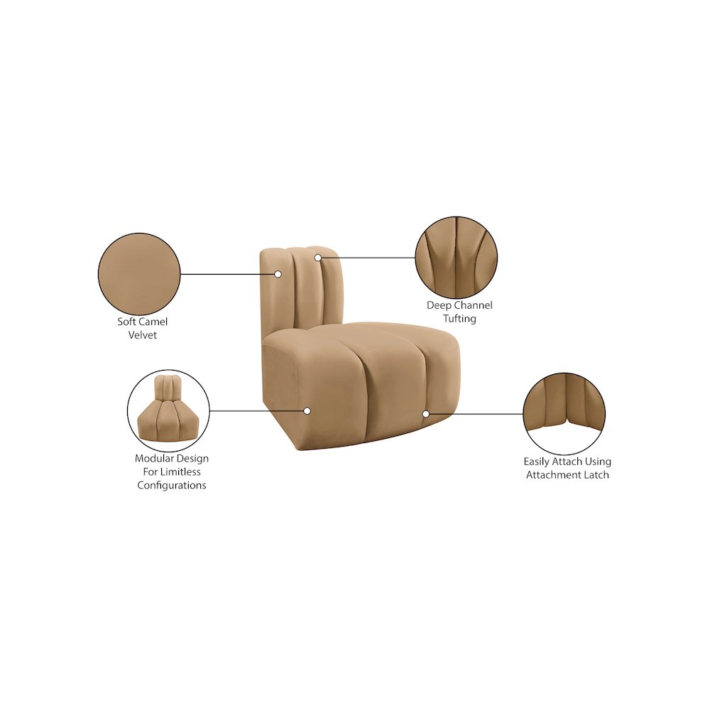 Arc Camel Velvet Reverse Corner