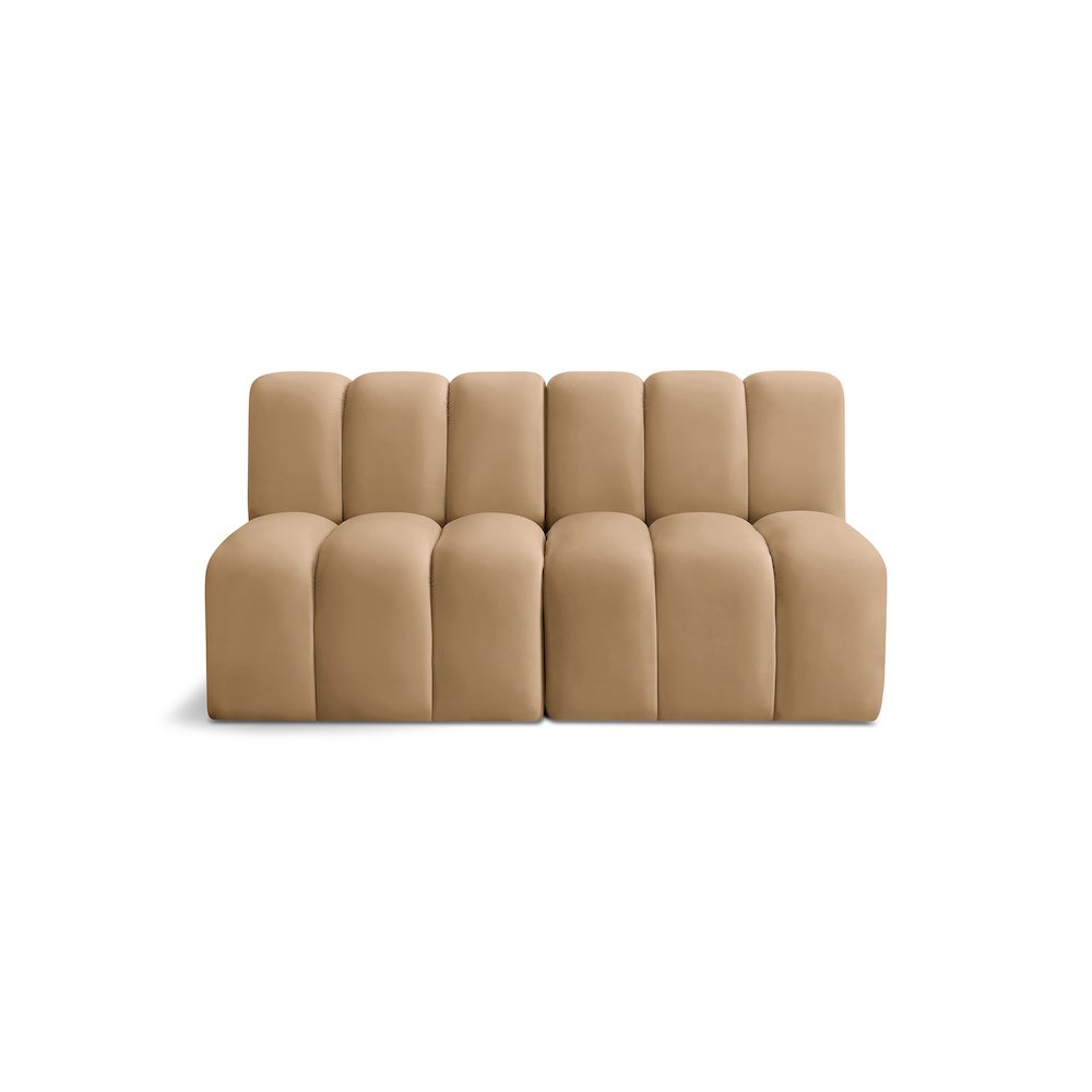 Arc Camel Velvet Modular Sofa
