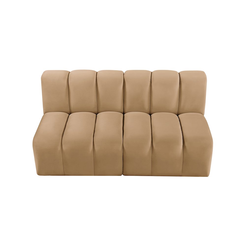 Arc Camel Velvet Modular Sofa