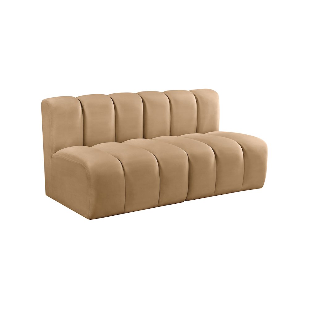 Arc Camel Velvet Modular Sofa