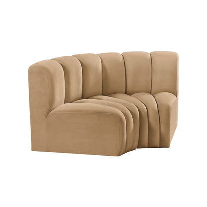 Arc Camel Velvet Modular Sofa