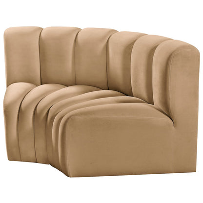 Arc Camel Velvet Modular Sofa