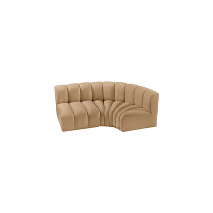 Arc Camel Velvet Modular Sofa