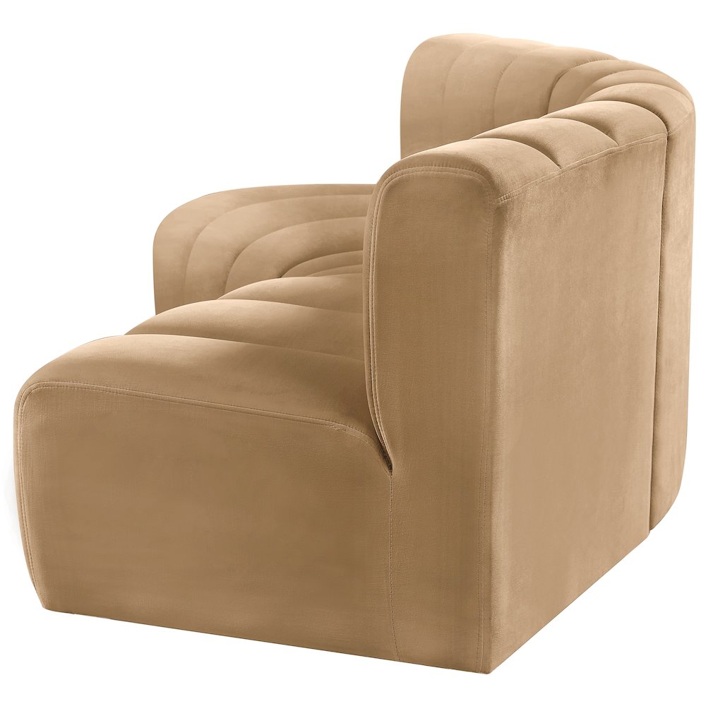 Arc Camel Velvet Modular Sofa