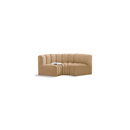 Arc Camel Velvet Modular Sofa