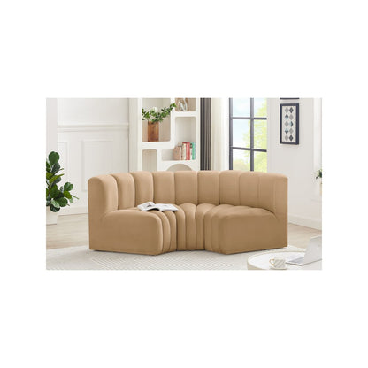 Arc Camel Velvet Modular Sofa