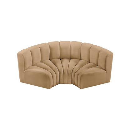 Arc Camel Velvet Modular Sofa
