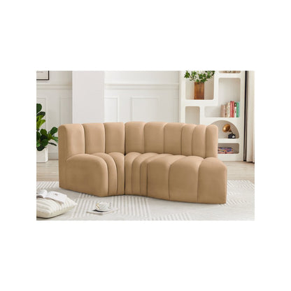 Arc Camel Velvet Modular Sofa