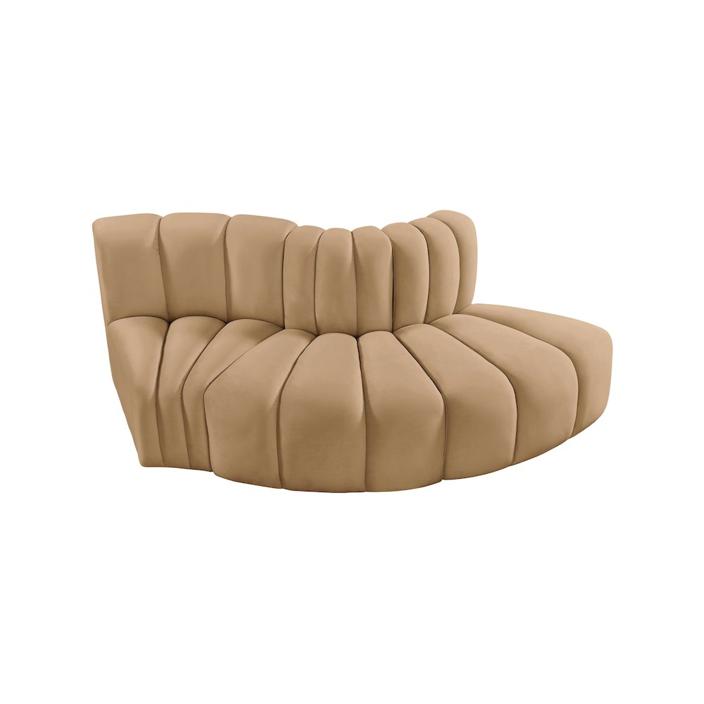 Arc Camel Velvet Modular Sofa
