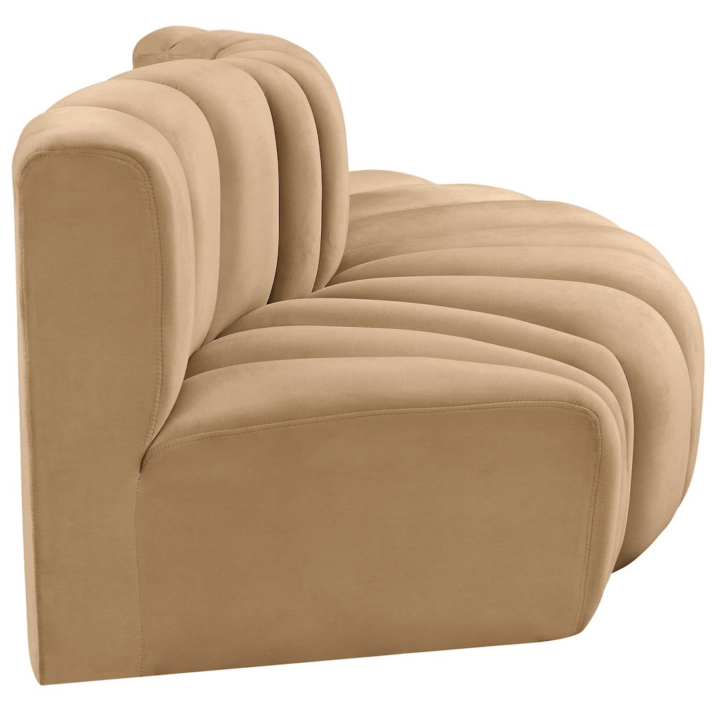 Arc Camel Velvet Modular Sofa