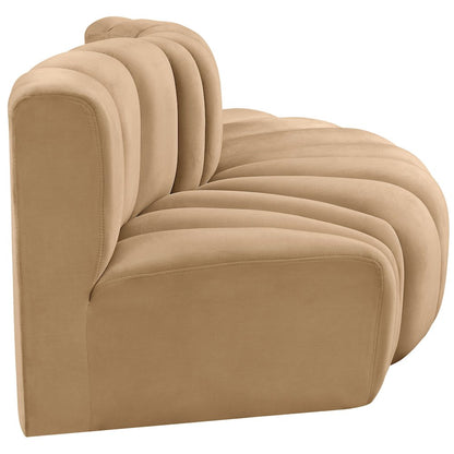 Arc Camel Velvet Modular Sofa