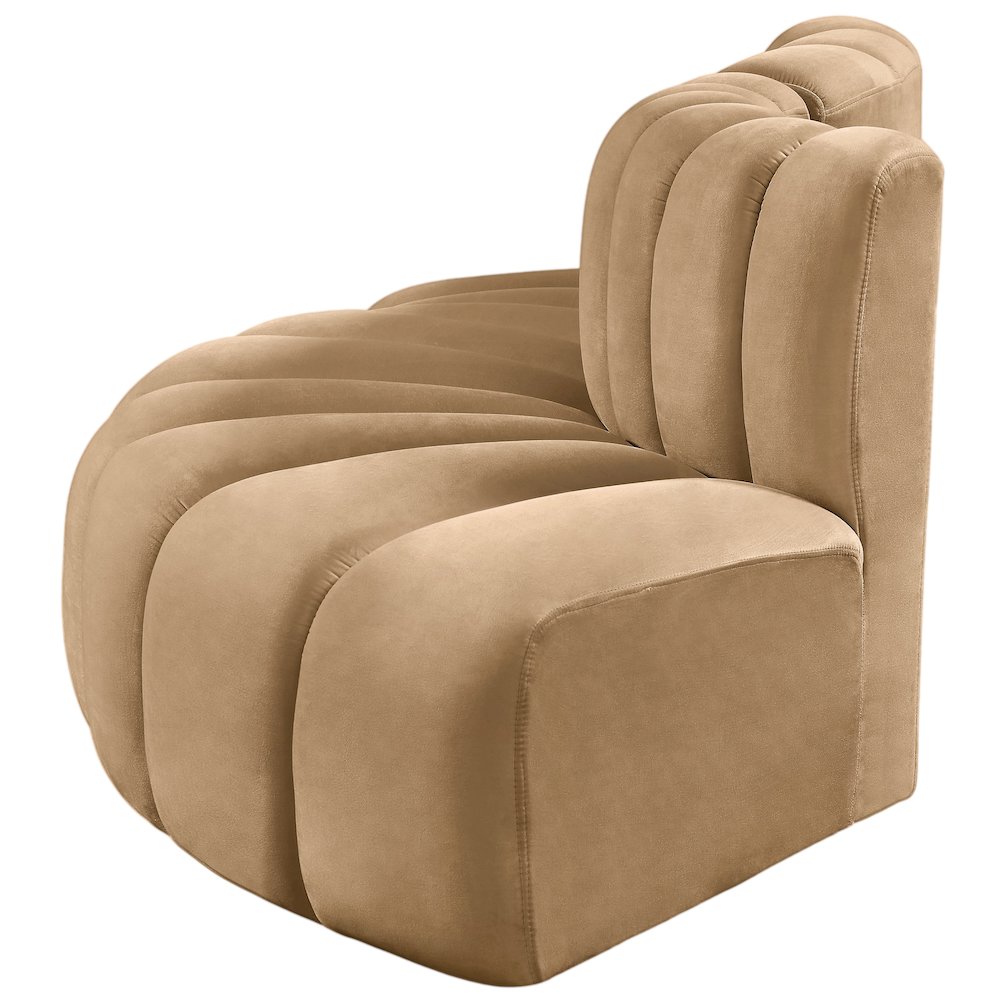 Arc Camel Velvet Modular Sofa