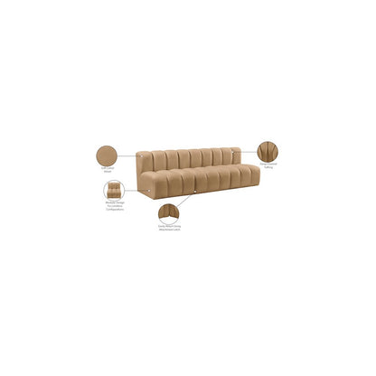 Arc Camel Velvet Modular Sofa