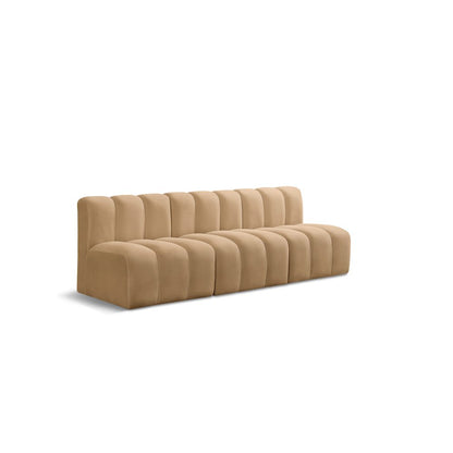 Arc Camel Velvet Modular Sofa