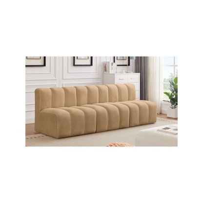 Arc Camel Velvet Modular Sofa