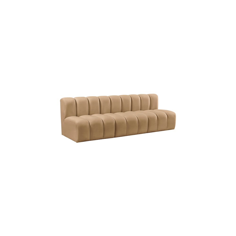 Arc Camel Velvet Modular Sofa