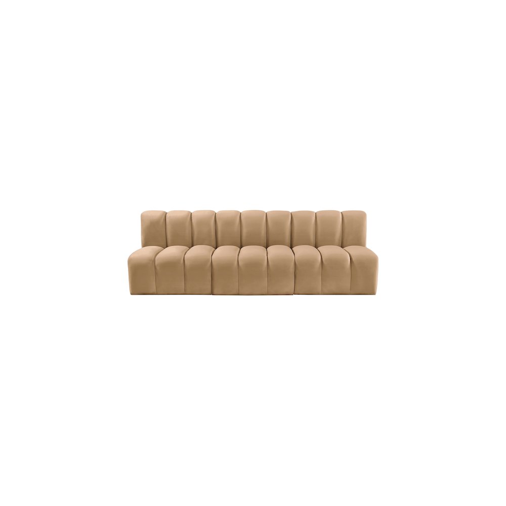 Arc Camel Velvet Modular Sofa