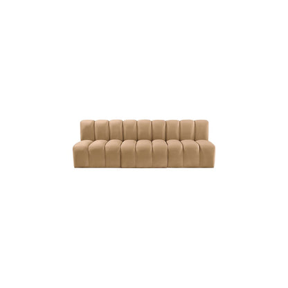 Arc Camel Velvet Modular Sofa