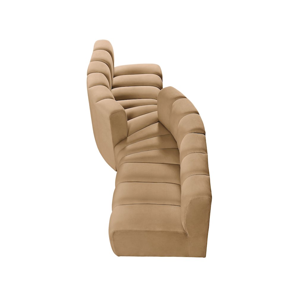 Arc Camel Velvet Modular Sofa